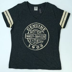 Distressed Print Harley-Davidson Motorcycles Slub